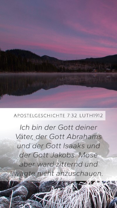 Apostelgeschichte 7:32 LUTH1912 Bible Verse Image