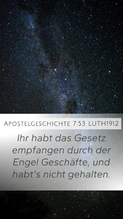 Apostelgeschichte 7:53 LUTH1912 Bible Verse Image