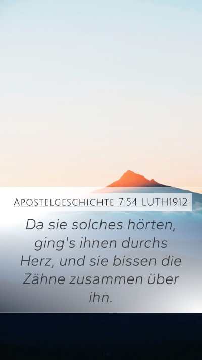 Apostelgeschichte 7:54 LUTH1912 Bible Verse Image