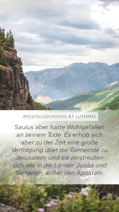 Apostelgeschichte 8:1 LUTH1912 Bible Verse Image