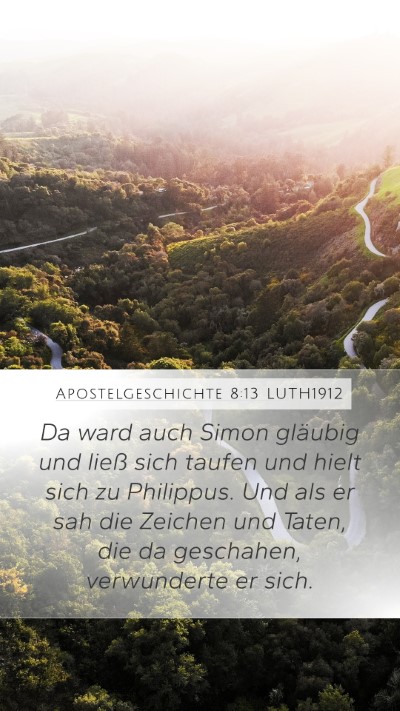 Apostelgeschichte 8:13 LUTH1912 Bible Verse Image