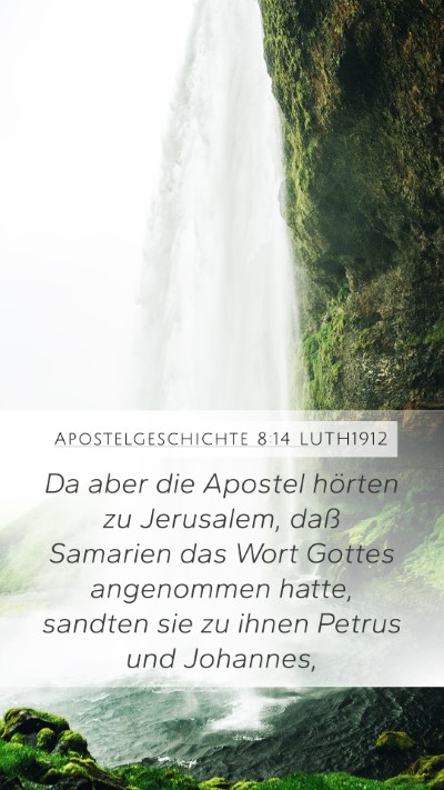 Apostelgeschichte 8:14 LUTH1912 Bible Verse Image