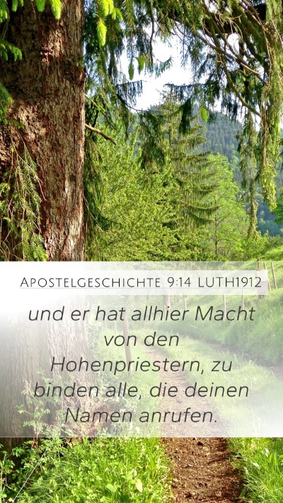 Apostelgeschichte 9:14 LUTH1912 Bible Verse Image