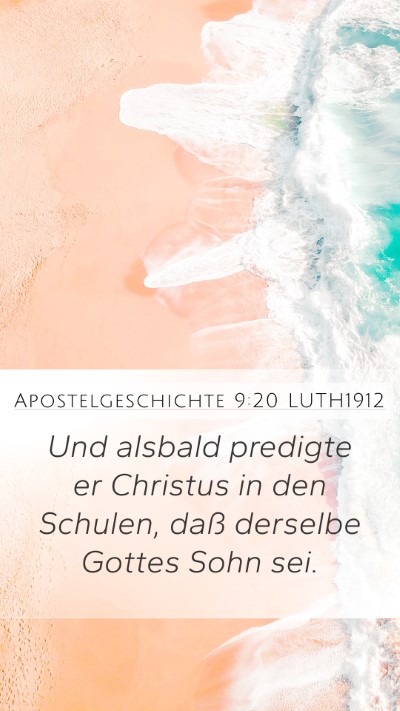 Apostelgeschichte 9:20 LUTH1912 Bible Verse Image