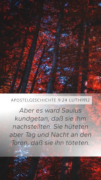 Apostelgeschichte 9:24 LUTH1912 Bible Verse Image