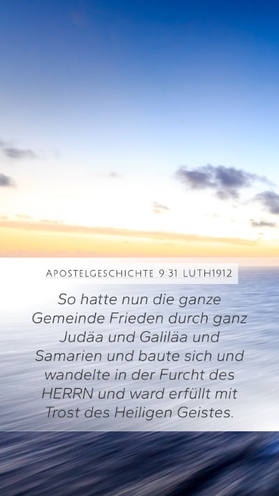 Apostelgeschichte 9:31 LUTH1912 Bible Verse Image