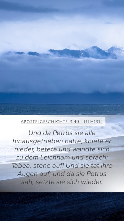 Apostelgeschichte 9:40 LUTH1912 Bible Verse Image