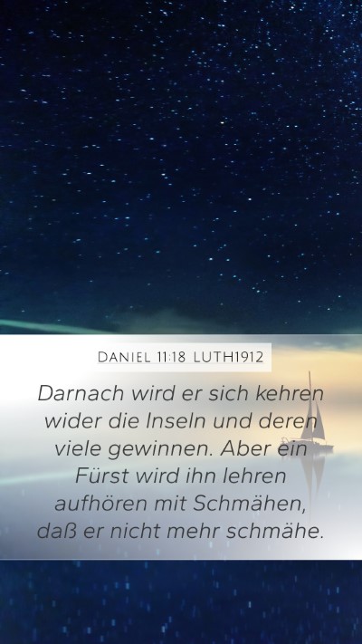 Daniel 11:18 LUTH1912 Bible Verse Image
