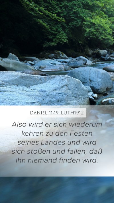 Daniel 11:19 LUTH1912 Bible Verse Image