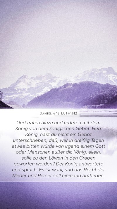 Daniel 6:12 LUTH1912 Bible Verse Image