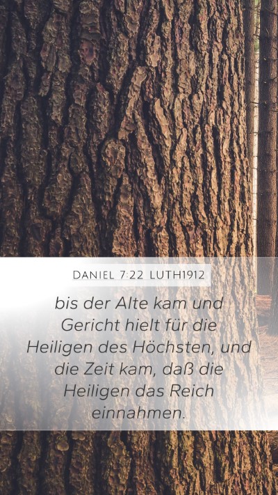 Daniel 7:22 LUTH1912 Bible Verse Image