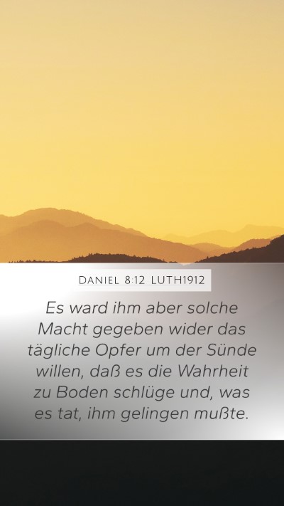 Daniel 8:12 LUTH1912 Bible Verse Image