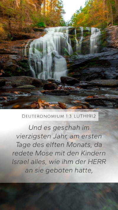 Deuteronomium 1:3 LUTH1912 Bible Verse Image