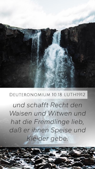 Deuteronomium 10:18 LUTH1912 Bible Verse Image