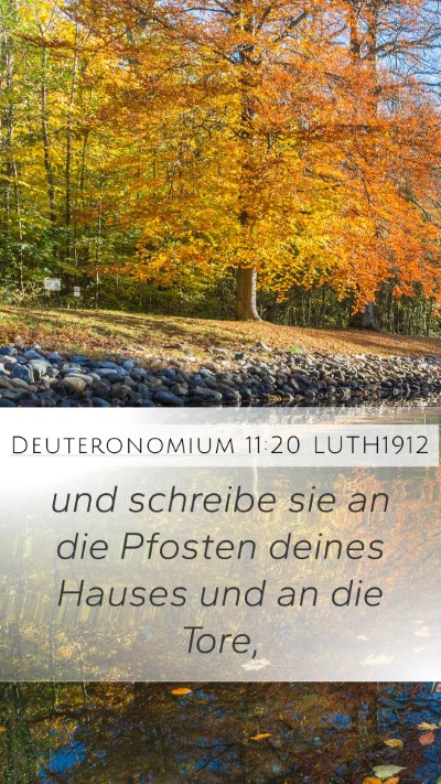 Deuteronomium 11:20 LUTH1912 Mobile Phone Wallpaper - und schreibe sie an die Pfosten deines Hauses und - Mobile Bible Verse Wallpaper