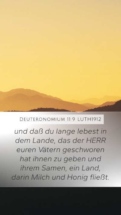 Deuteronomium 11:9 LUTH1912 Bible Verse Image
