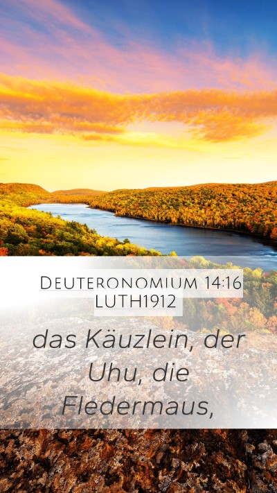 Deuteronomium 14:16 LUTH1912 Mobile Phone Wallpaper - das Käuzlein, der Uhu, die - Mobile Bible Verse Wallpaper