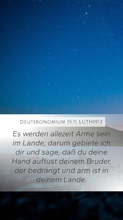 Deuteronomium 15:11 LUTH1912 Bible Verse Image