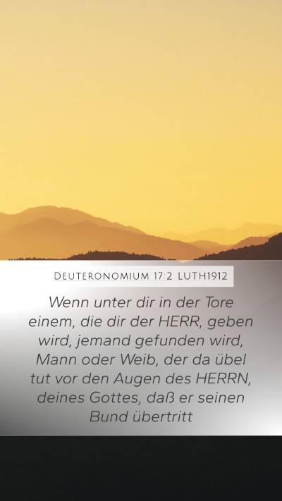 Deuteronomium 17:2 LUTH1912 Bible Verse Image