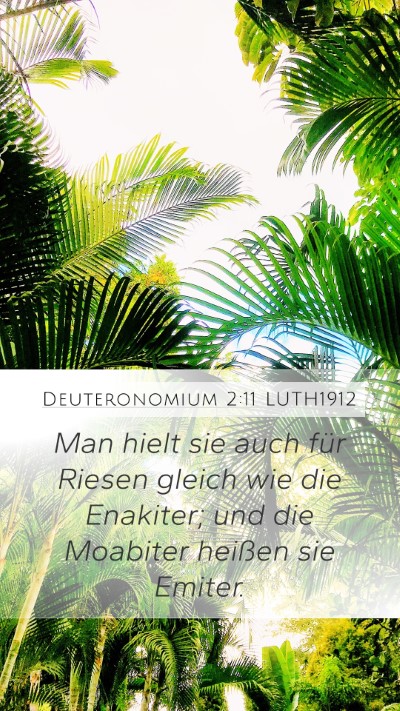 Deuteronomium 2:11 LUTH1912 Bible Verse Image