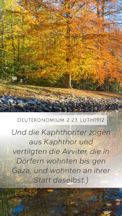 Deuteronomium 2:23 LUTH1912 Bible Verse Image