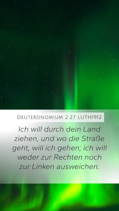 Deuteronomium 2:27 LUTH1912 Bible Verse Image