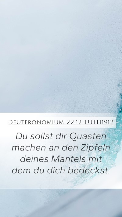Deuteronomium 22:12 LUTH1912 Bible Verse Image