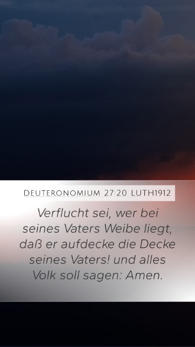 Deuteronomium 27:20 LUTH1912 Bible Verse Image