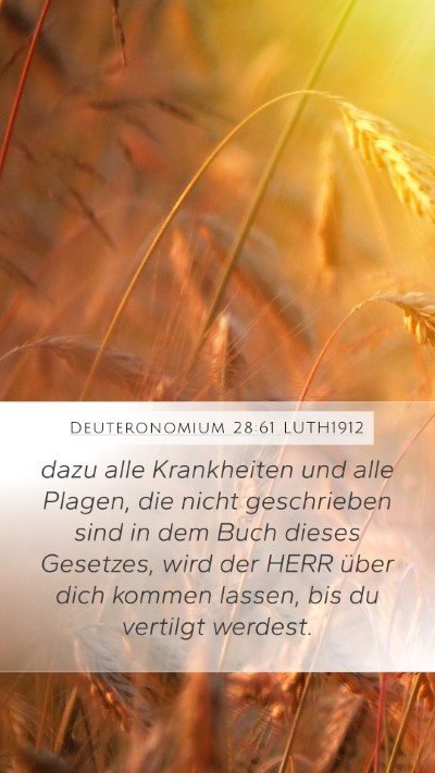 Deuteronomium 28:61 LUTH1912 Mobile Phone Wallpaper - dazu alle Krankheiten und alle Plagen, die nicht - Mobile Bible Verse Wallpaper