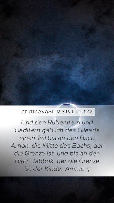 Deuteronomium 3:16 LUTH1912 Bible Verse Image