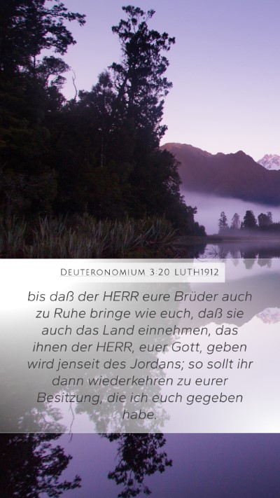 Deuteronomium 3:20 LUTH1912 Bible Verse Image