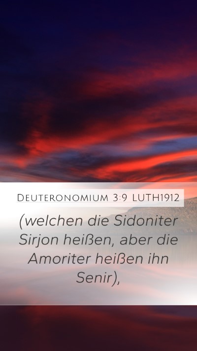 Deuteronomium 3:9 LUTH1912 Bible Verse Image