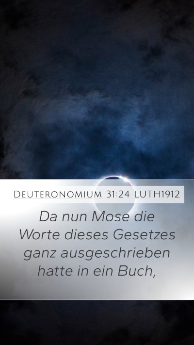 Deuteronomium 31:24 LUTH1912 Bible Verse Image
