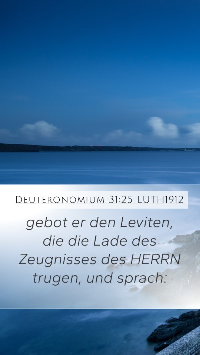 Deuteronomium 31:25 LUTH1912 Bible Verse Image