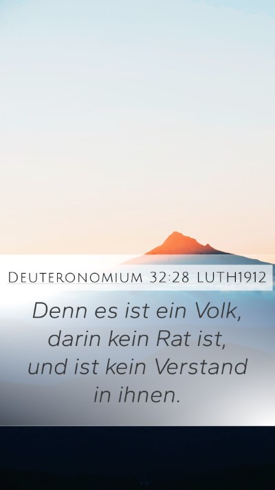 Deuteronomium 32:28 LUTH1912 Bible Verse Image