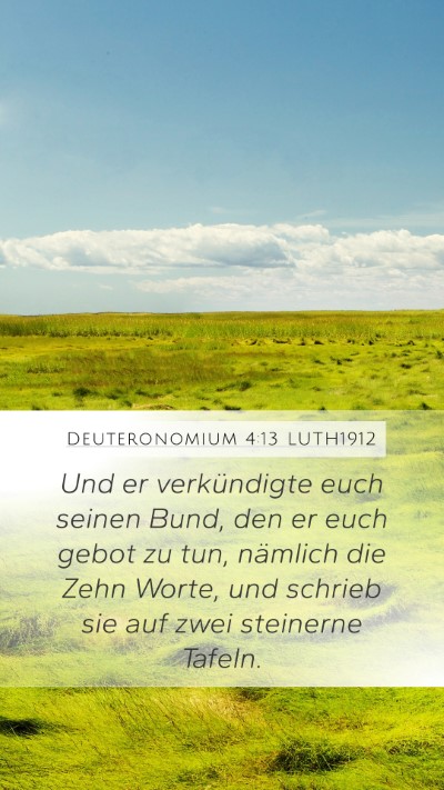 Deuteronomium 4:13 LUTH1912 Bible Verse Image