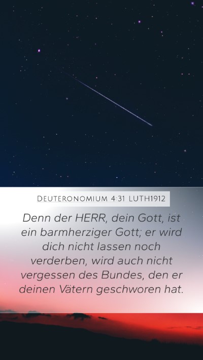 Deuteronomium 4:31 LUTH1912 Bible Verse Image