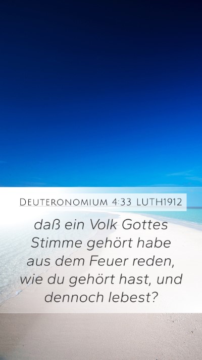 Deuteronomium 4:33 LUTH1912 Bible Verse Image