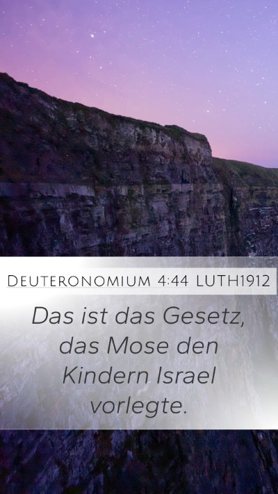 Deuteronomium 4:44 LUTH1912 Mobile Phone Wallpaper - Das ist das Gesetz, das Mose den Kindern Israel - Mobile Bible Verse Wallpaper