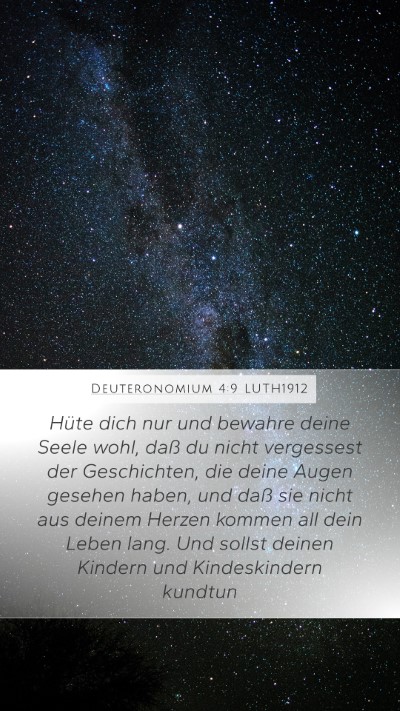 Deuteronomium 4:9 LUTH1912 Bible Verse Image