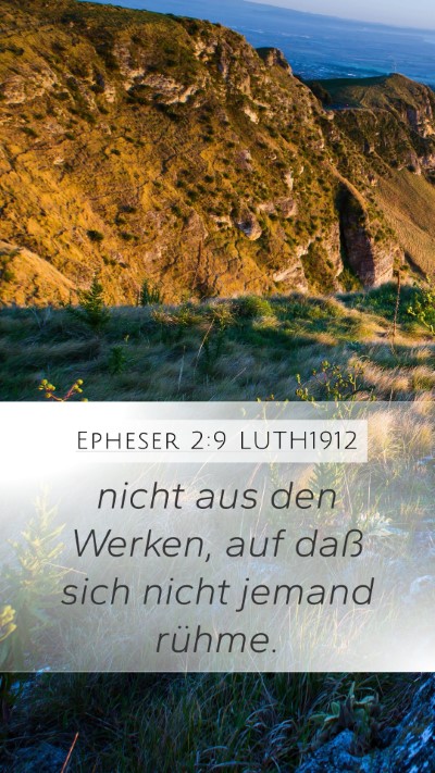 Epheser 2:9 LUTH1912 Bible Verse Image