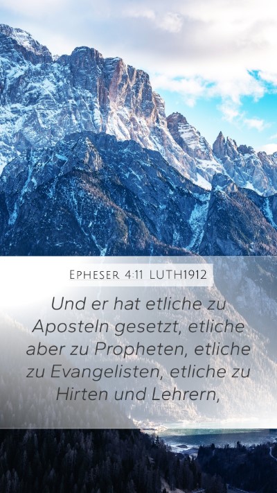Epheser 4:11 LUTH1912 Bible Verse Image