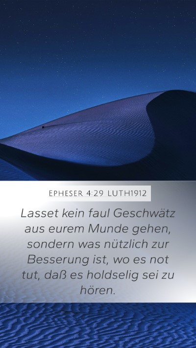 Epheser 4:29 LUTH1912 Bible Verse Image