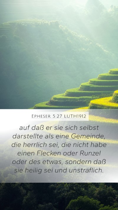 Epheser 5:27 LUTH1912 Bible Verse Image