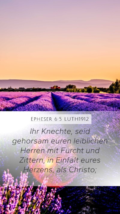 Epheser 6:5 LUTH1912 Bible Verse Image