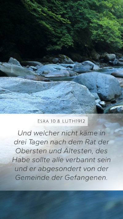 Esra 10:8 LUTH1912 Bible Verse Image