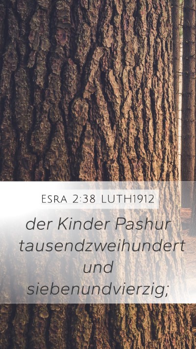 Esra 2:38 LUTH1912 Mobile Phone Wallpaper - der Kinder Pashur tausendzweihundert und - Mobile Bible Verse Wallpaper