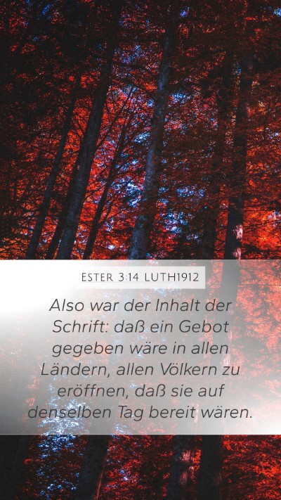 Ester 3:14 LUTH1912 Bible Verse Image