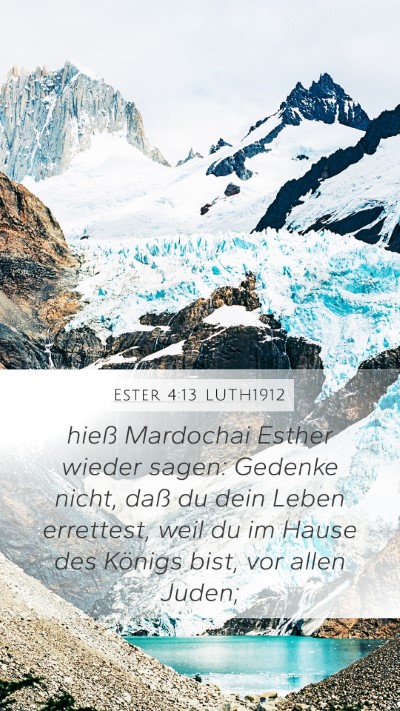 Ester 4:13 LUTH1912 Bible Verse Image