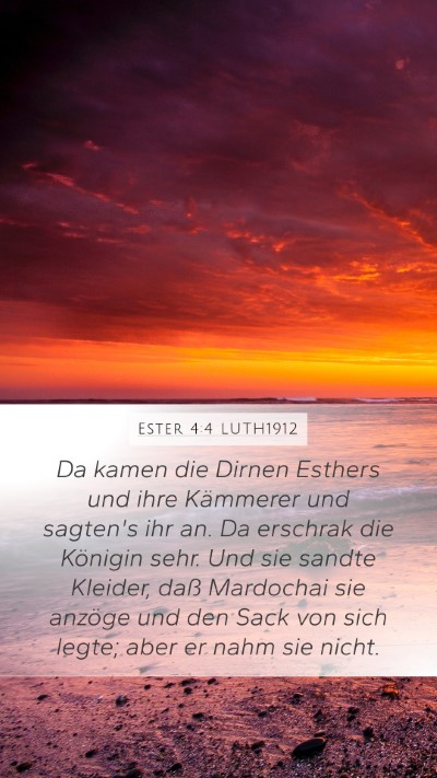 Ester 4:4 LUTH1912 Bible Verse Image